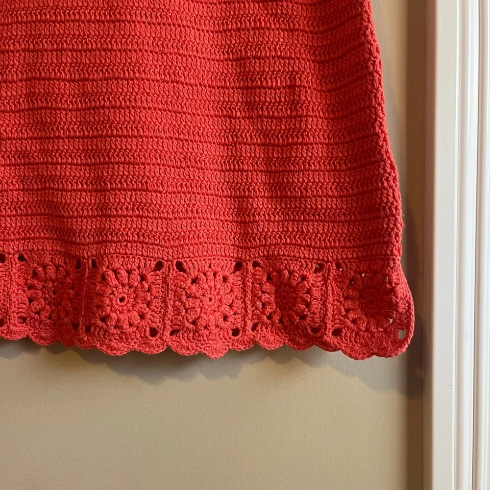Show Me Your MuMu Coral Crochet Mini Dress - Picture 3 of 9